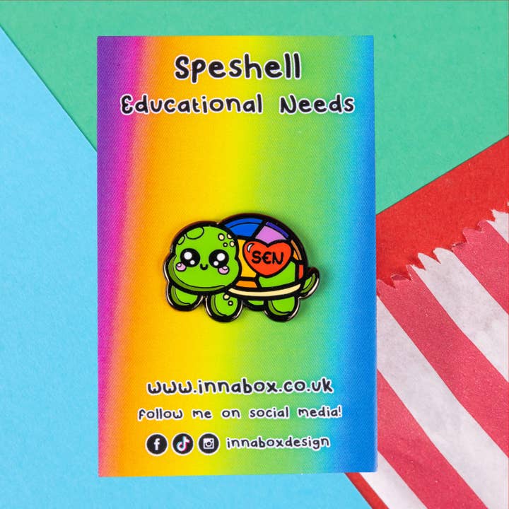 Innabox Ltd - Wholesale Lapel Pin/Button - Speshell Educational Needs Tortoise Enamel Pin - SEN - Special Educational Needs3