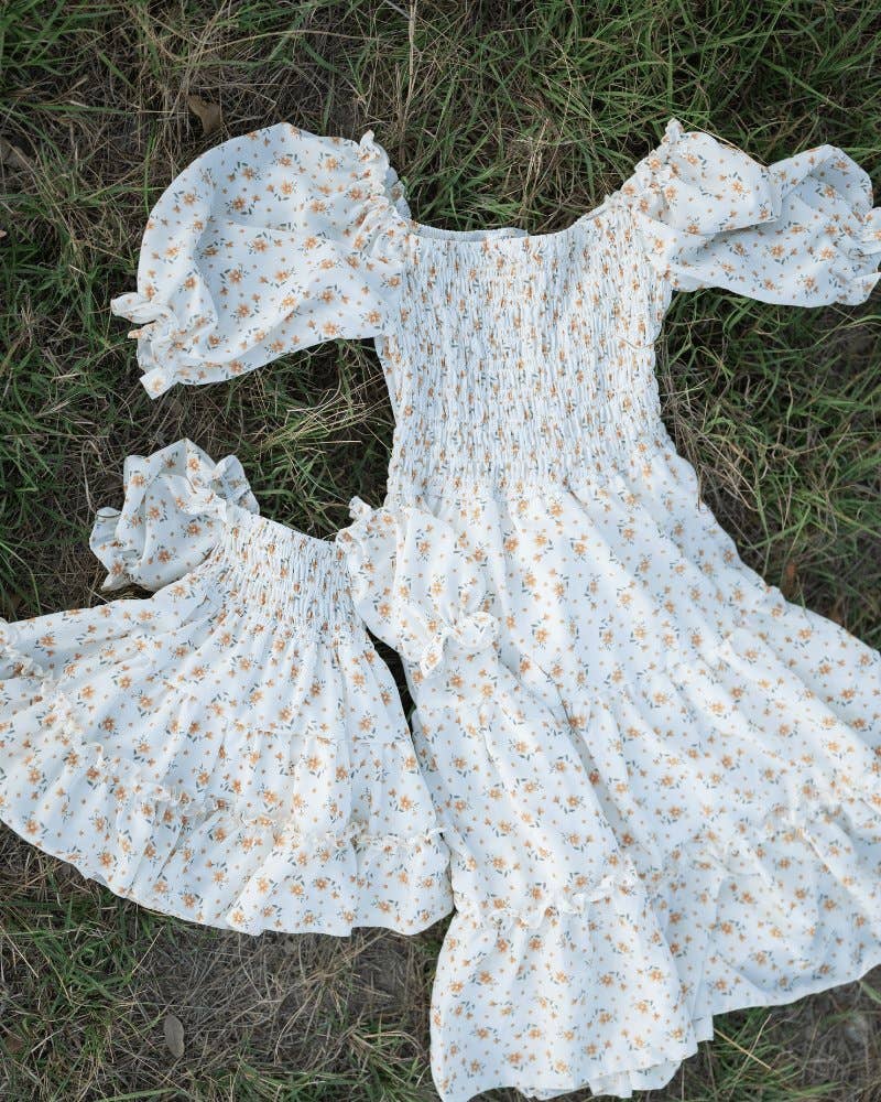 Bailey's Blossoms - Wholesale Mommy & Me Sets - Mommy and Me Katherine Dress - Yellow Floral4
