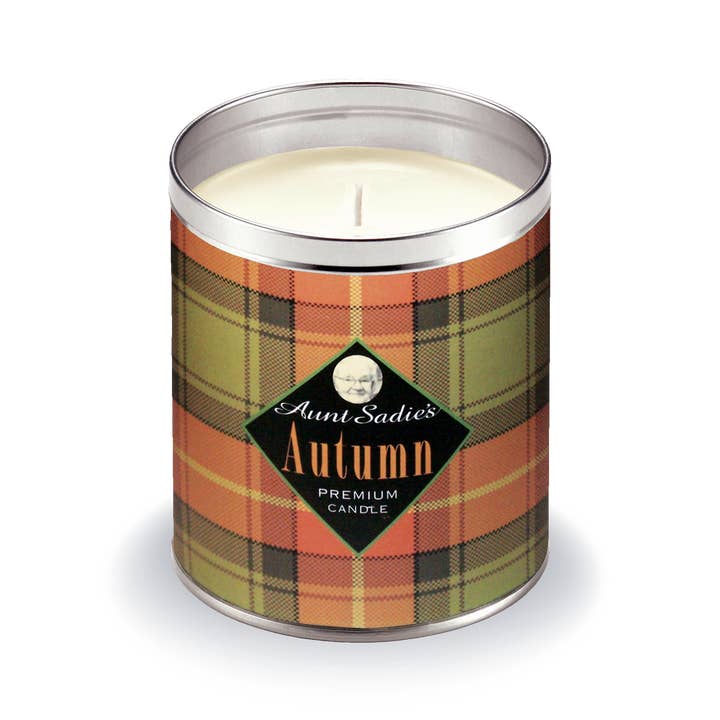 Aunt Sadie's Candles – Großhandel Kerze im Glas / gefüllte Kerze – Karierte Herbstkerze