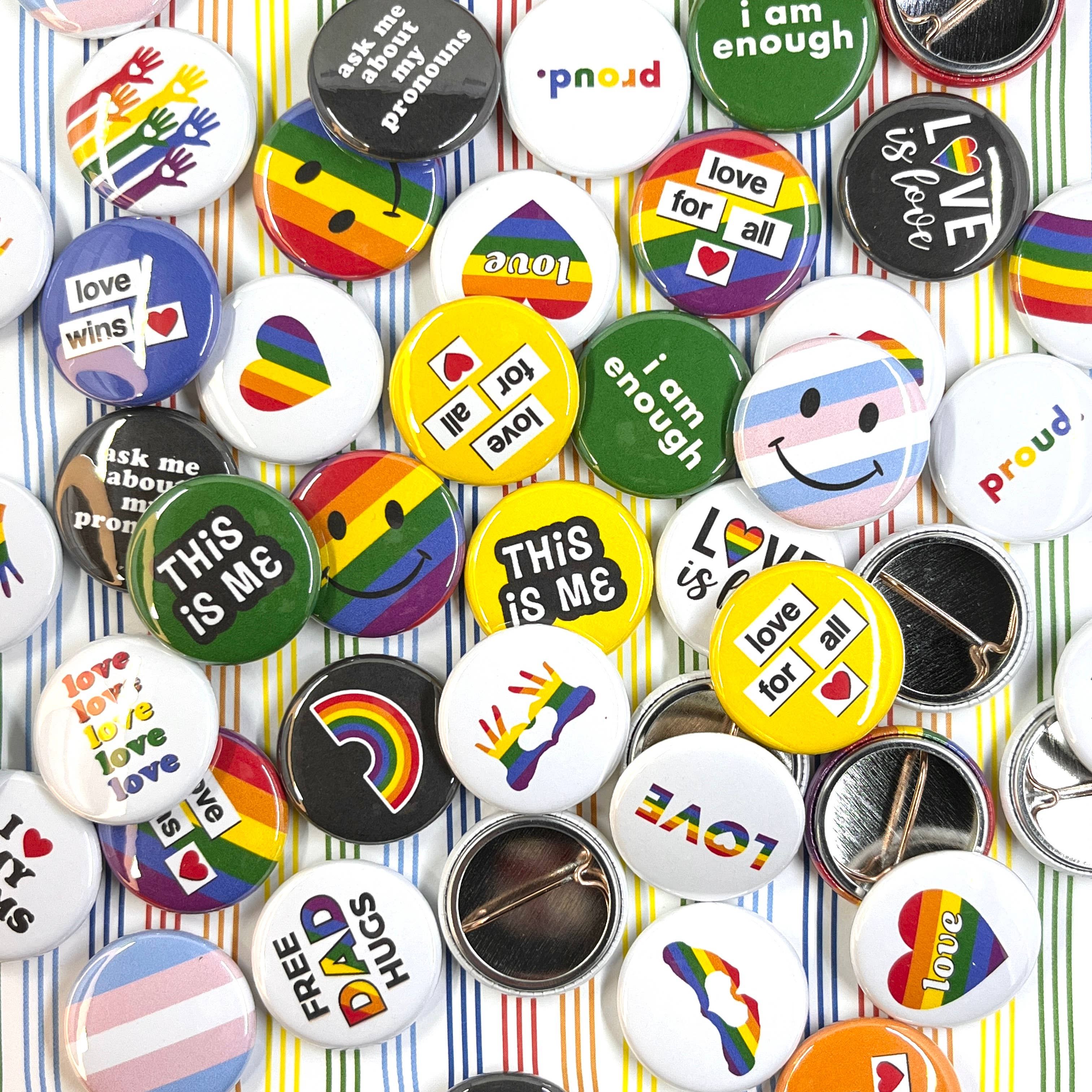MIXED LOT select any 10 pins flair buttons badges pinbacks 