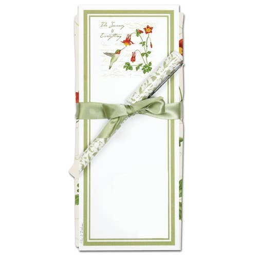 Conjunto de toalha de saco de farinha e bloco de notas magnéticas U26-438 Beija-flor por atacado de Alice's Cottage