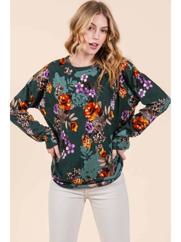 BOMBOM - Wholesale Knit Top - Women's - TL1941 FLORAL KNIT TOP2