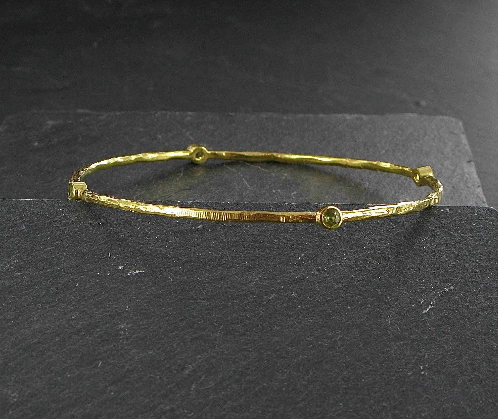 Siren Silver Ltd - Wholesale Bangle Bracelet - Fine Gold Plated Brass Stone Bangle1