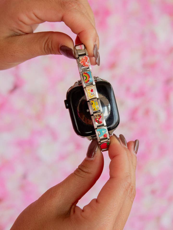 Silver Charm Watch Band for wholesale by Shop Andi