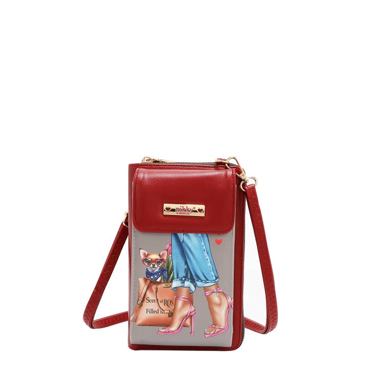 SAC BANDOULIÈRE TÉLÉPHONE/PORTEFEUILLE NIKKY pour la vente par Nicole Lee USA