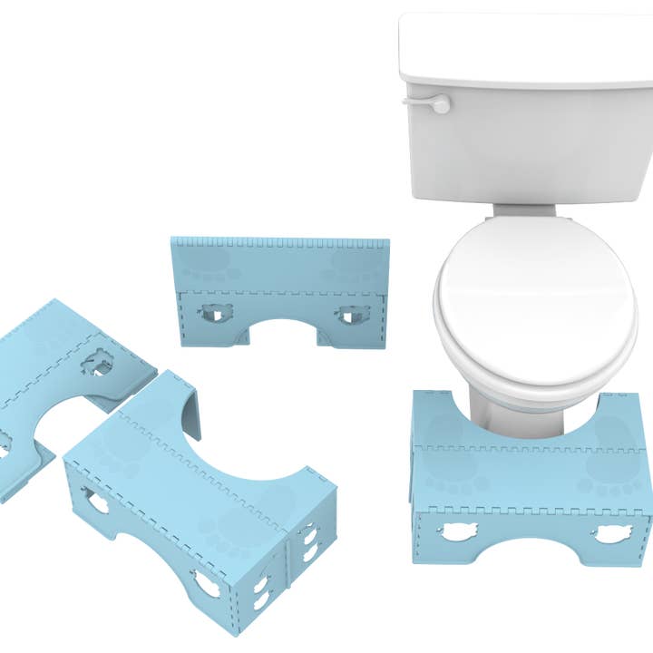 QT BABY - Vente Tabouret - Tabouret de toilette pliant QT BABY pour enfants et adultes (1 paquet) Dream Blue2