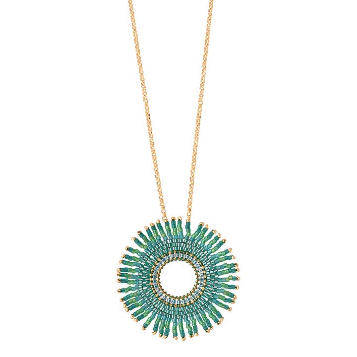 Bracelet Large Vert Soleil Fringe pour la vente par Mishky