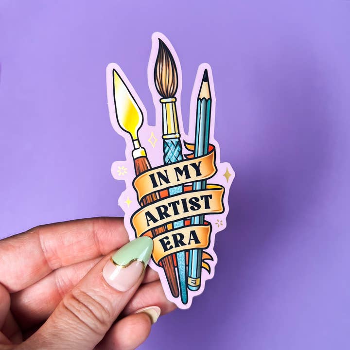 In My Artist Era Gold Sticker – Taylor Swift Art Gift Ideas for wholesale by The Paint Sesh