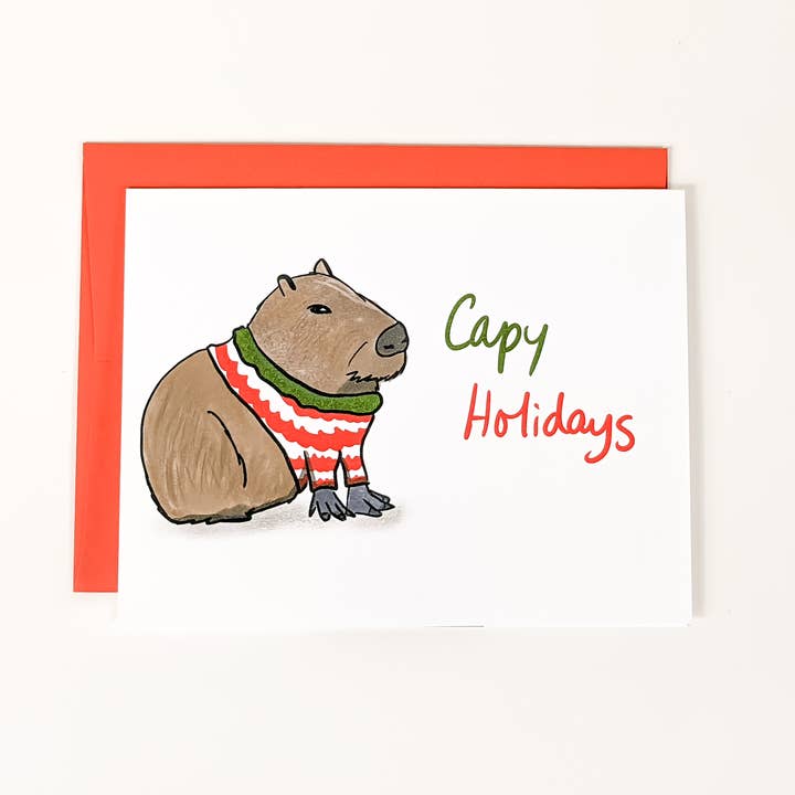 Tarjeta de vacaciones de Capibara para venta al por mayor de Visual Splat