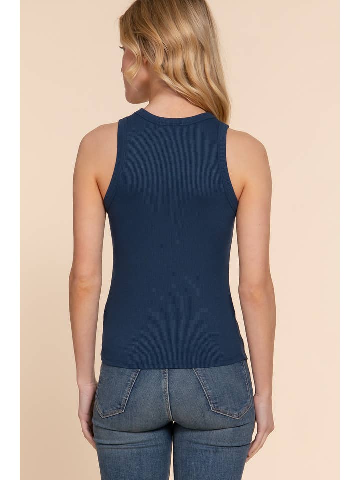 Active Basic | Active USA - Wholesale Knit Top - Women's - Sleeveless Crew Neck Rib Knit Top