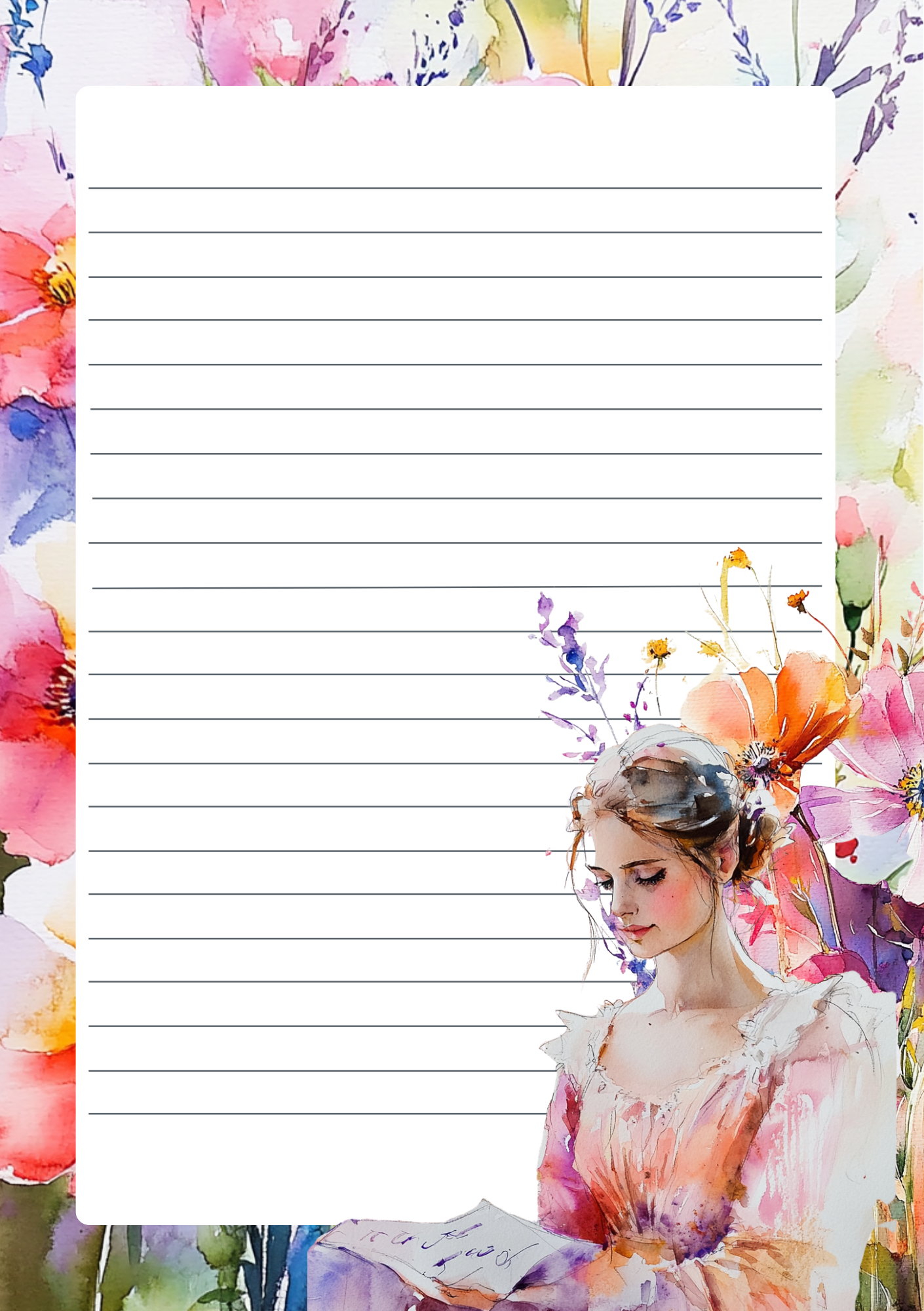 Fripperies - Wholesale Stationery/Notecard Set - Letters in Bloom | Stationery Fripperies1