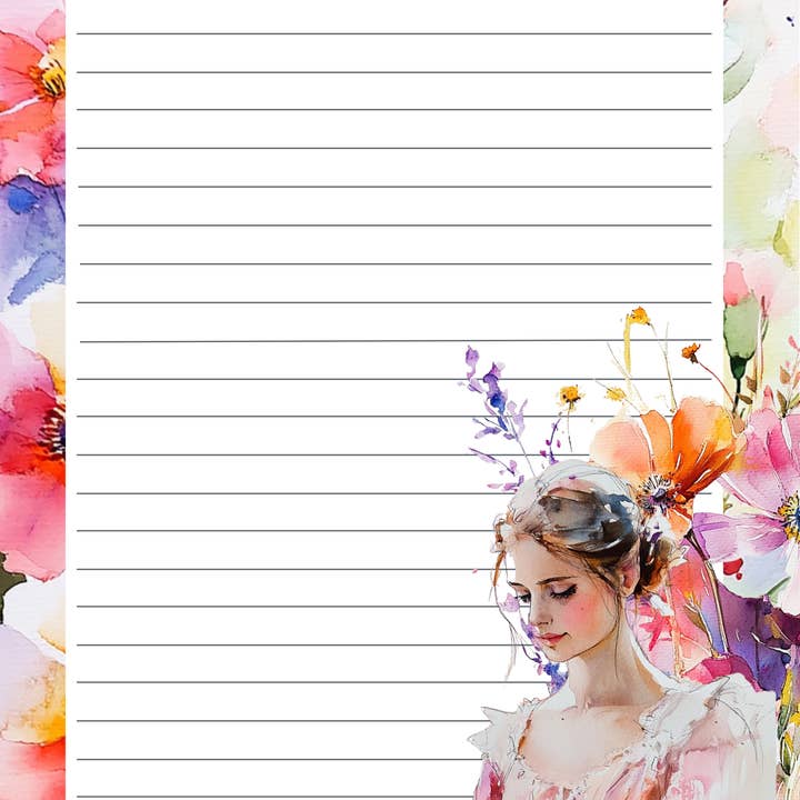 Fripperies - Wholesale Stationery/Notecard Set - Letters in Bloom | Stationery Fripperies1
