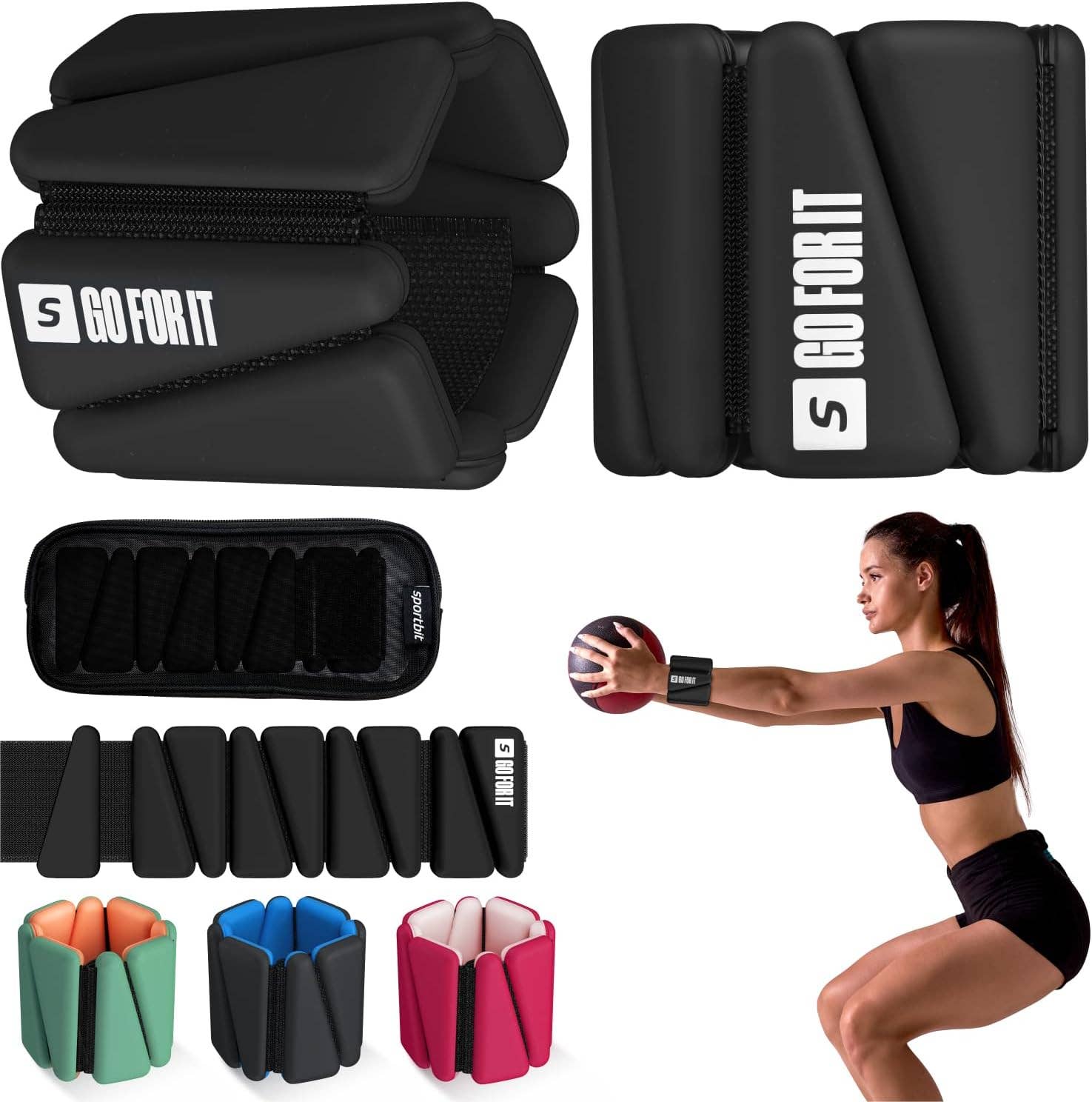Sportbit - Wholesale Fitness Equipment - SPORTBIT Wrist and Ankle Weights for Women - Set of 2 (1lb Each) Wearable Ankle & Wrist Weights15