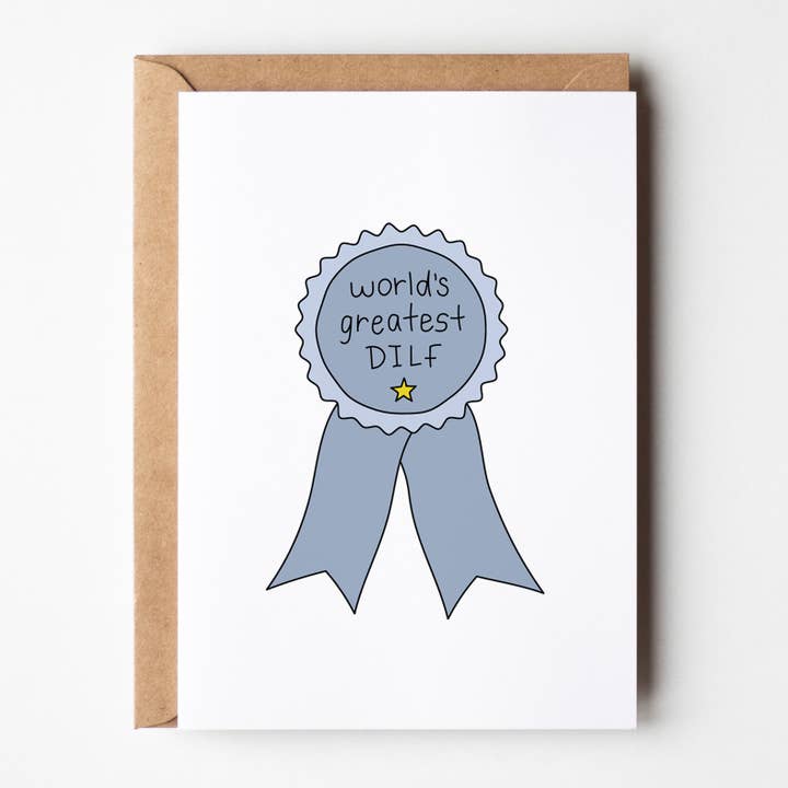 World's Greatest Dilf - Funny Card For Friends, New Parents for wholesale by Naebr Design