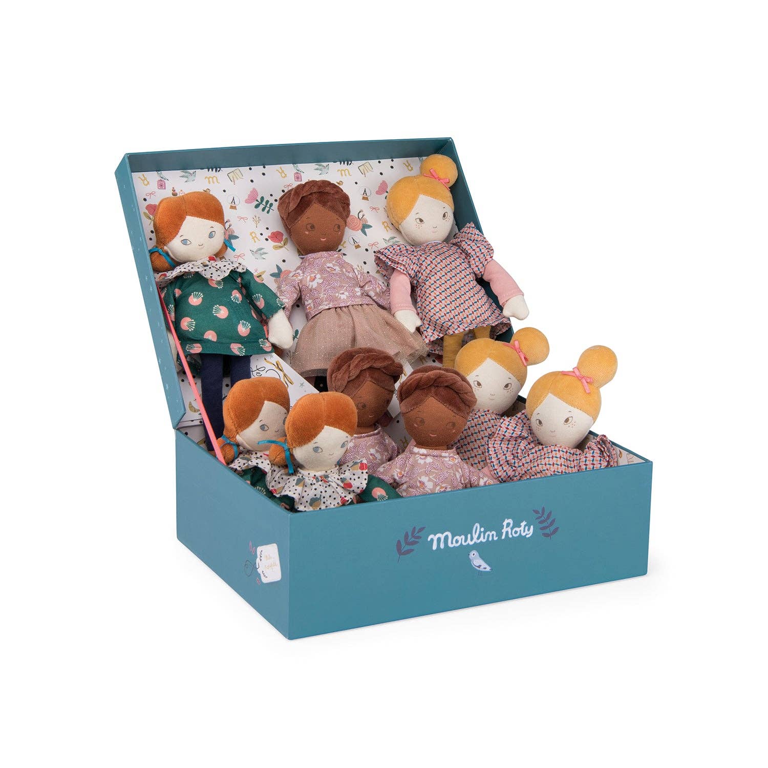 Speedy Monkey - Wholesale Doll - Kids - Display box with 9 asstd Small Parisiennes - Doll - Moulin Roty