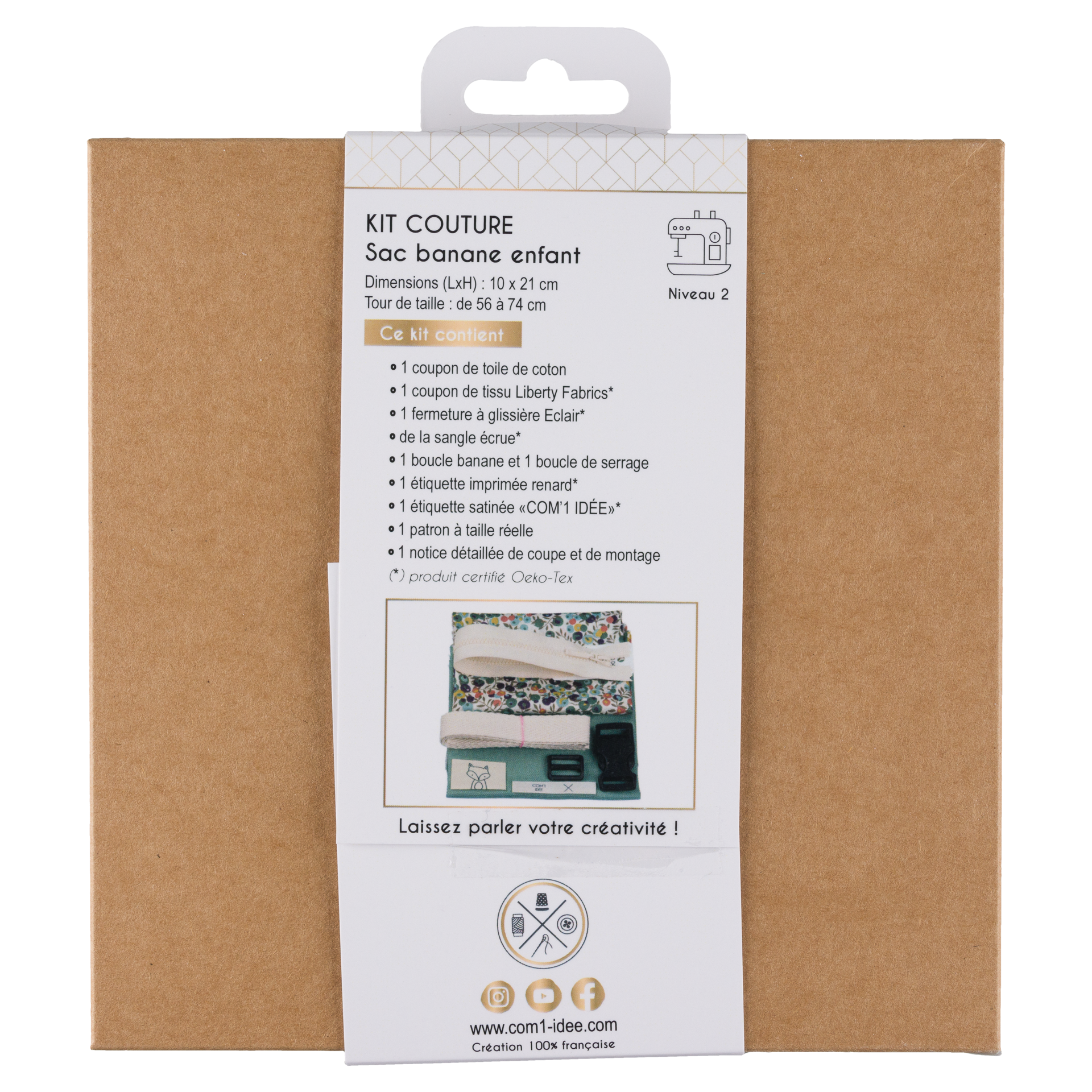 Com'1 Idée - Wholesale Craft Sewing Kit - Kids fanny pack kit - Max1