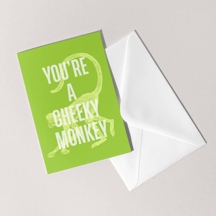 You're A Cheeky Monkey | Geburtstagskarte für Freundschaft für den Großhandel von Feel Good Supplies