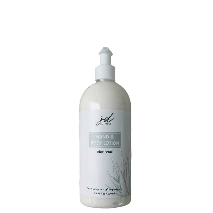JDBotanics - Wholesale Hand & Body Lotion - aloe ferox hand and body lotion with lavender and rosemary