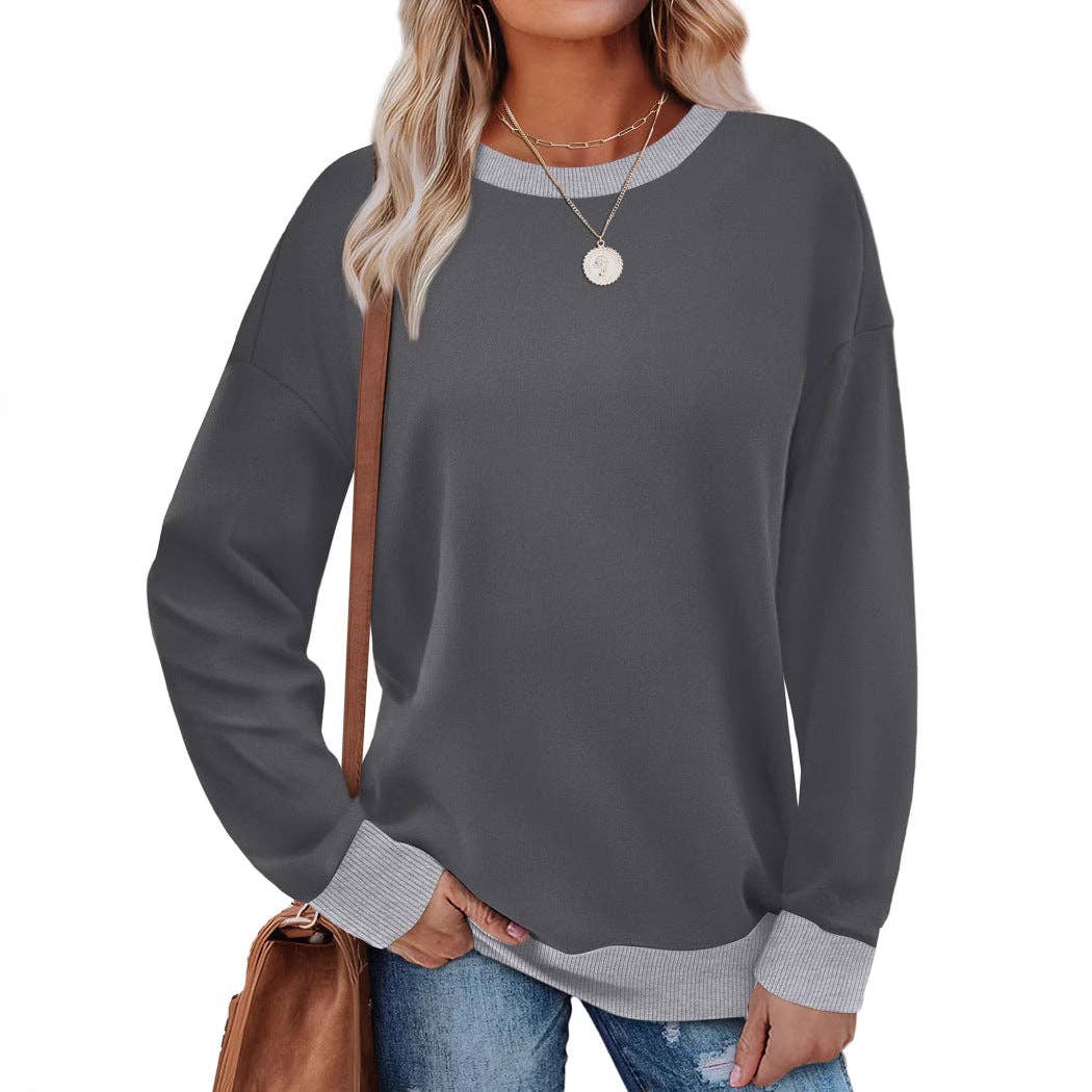 Suhkasana - Wholesale Sweatshirt - Dames - Colorblock Crewneck Pullover Sweatshirt voor Dames15