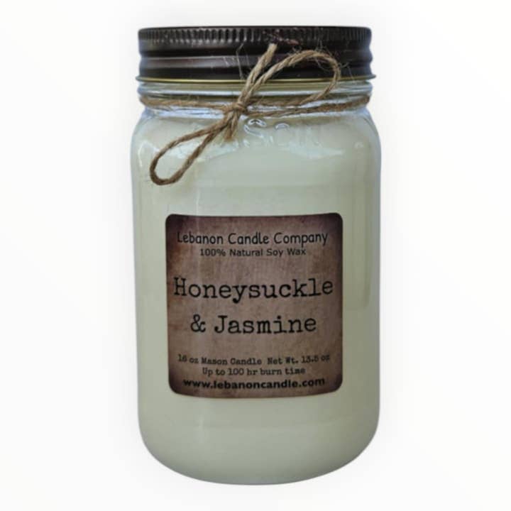 Lebanon Candle Company - Wholesale Jar/Filled Candle - Honeysuckle & Jasmine Candle