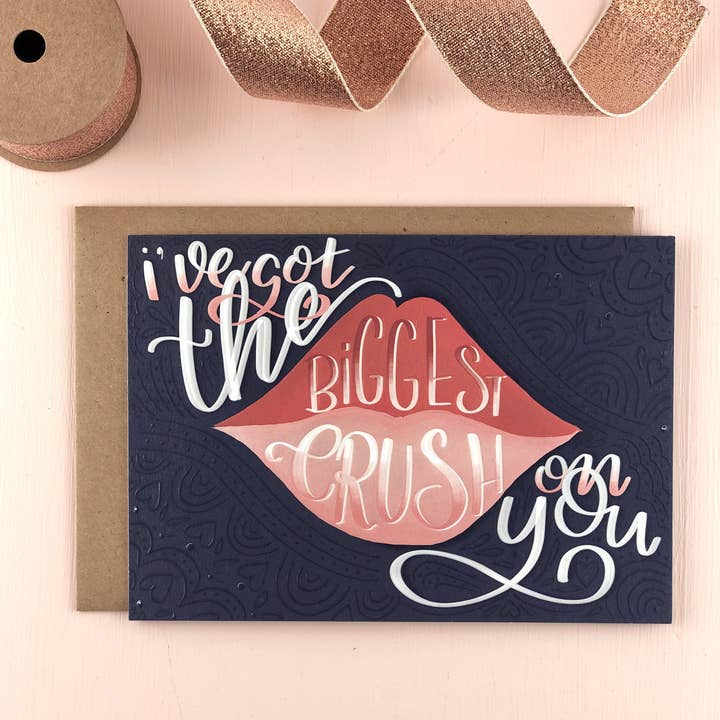 Crush auf You Valentines und Love Karte für den Großhandel von The Little Posy Print Company