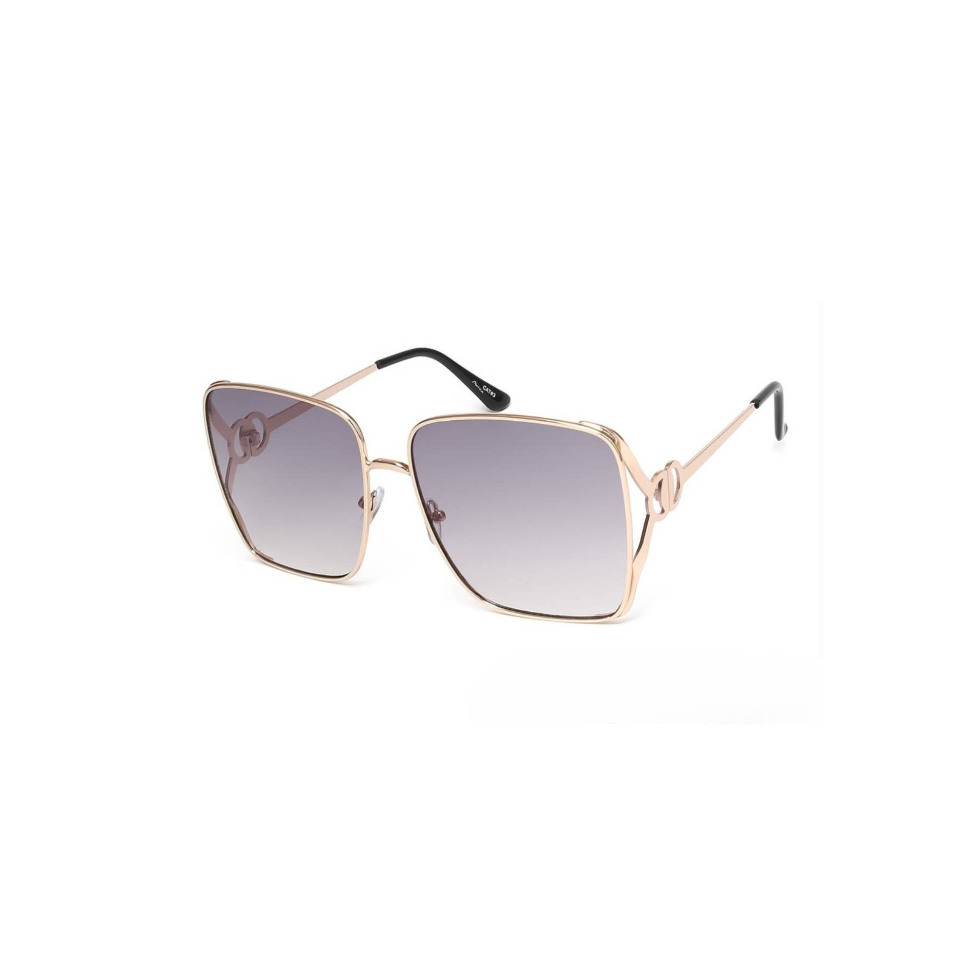 V by Vye Eyewear – wholesale Sunglasses – Women's – Oversized Metal Square Sunglasses in Gold