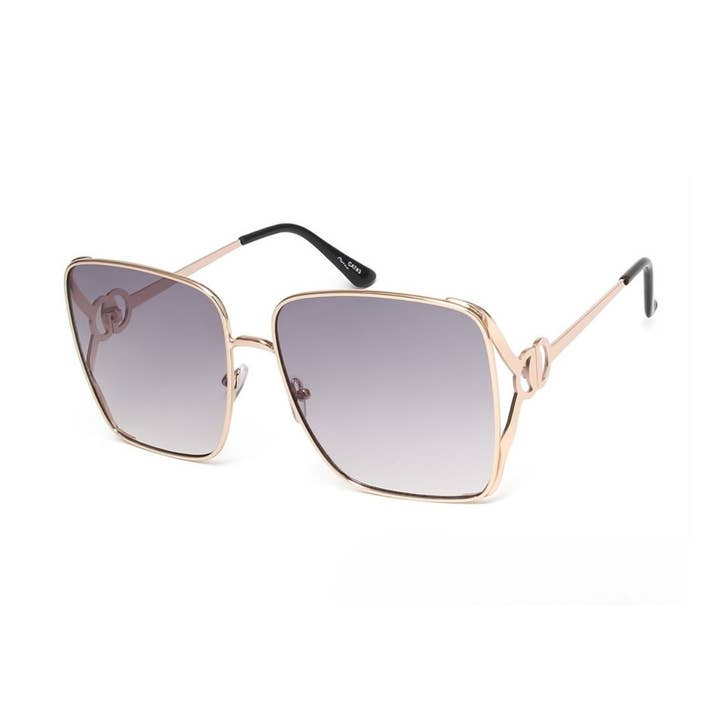 V by Vye Eyewear – wholesale Sunglasses – Women's – Oversized Metal Square Sunglasses in Gold0