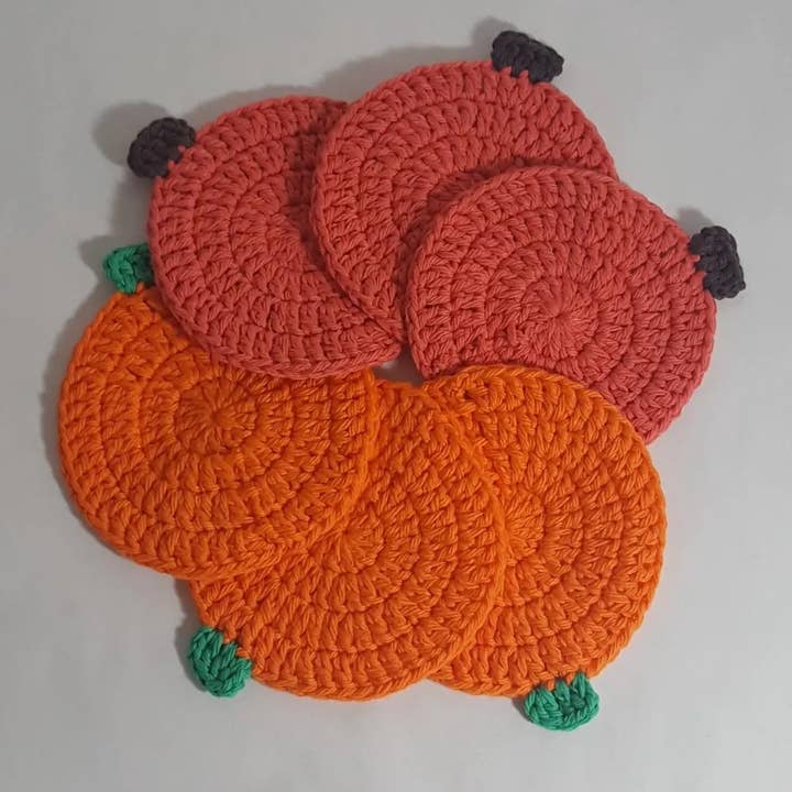 Pumpkin Coasters for wholesale by Miss Crazy Handmade