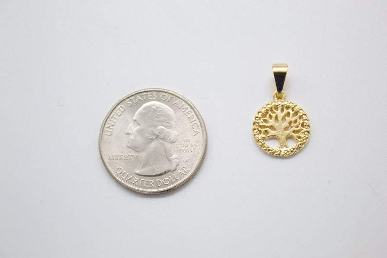 MIA Jewelry - Wholesale Charm/Dangle Bracelet - 18K Gold Filled Gold Tree Of Life Minimalist Cubic Zirconia Bracelet (A24)5