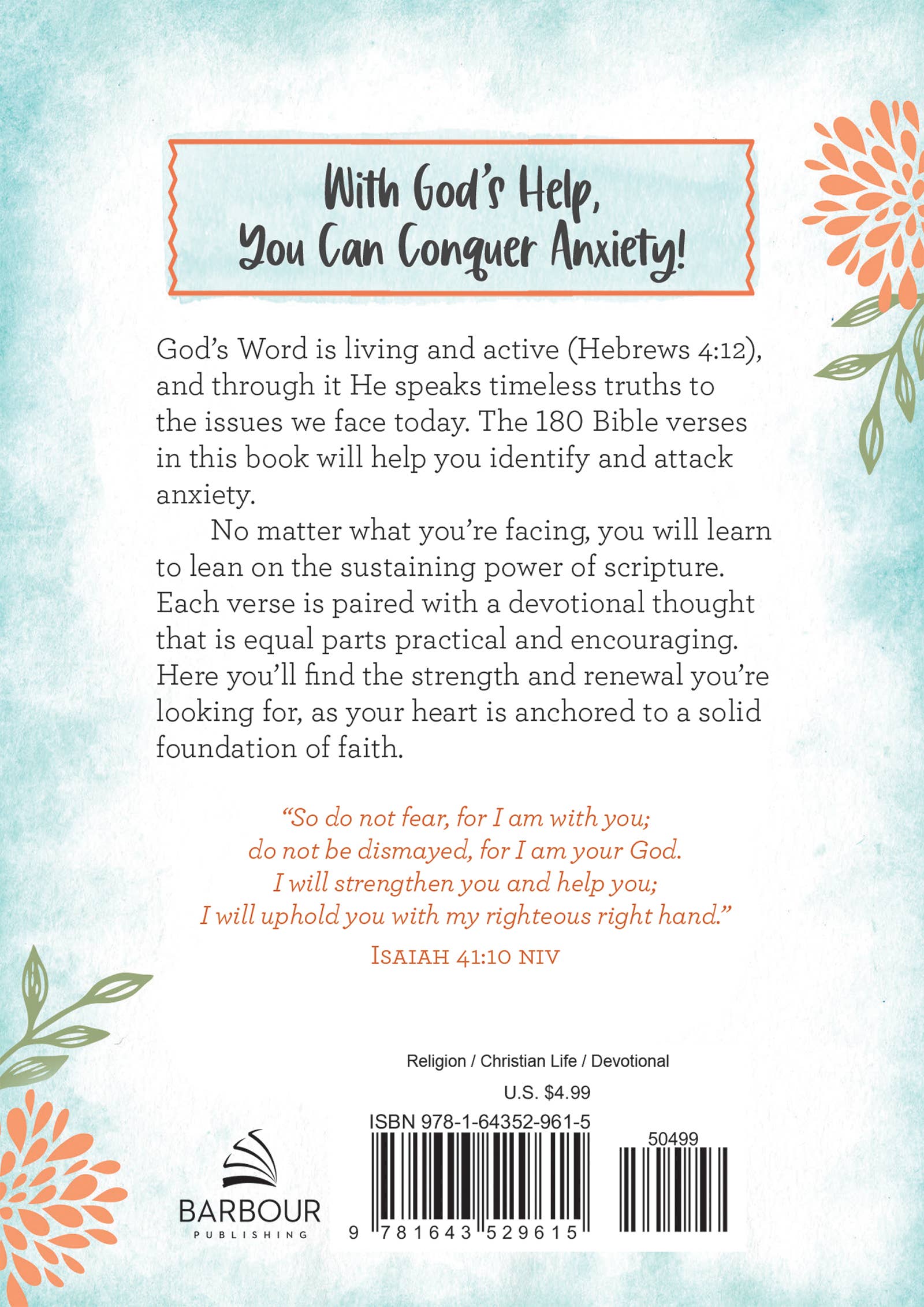 Barbour Publishing, Inc. - Wholesale Religion - 180 Bible Verses for Conquering Anxiety1