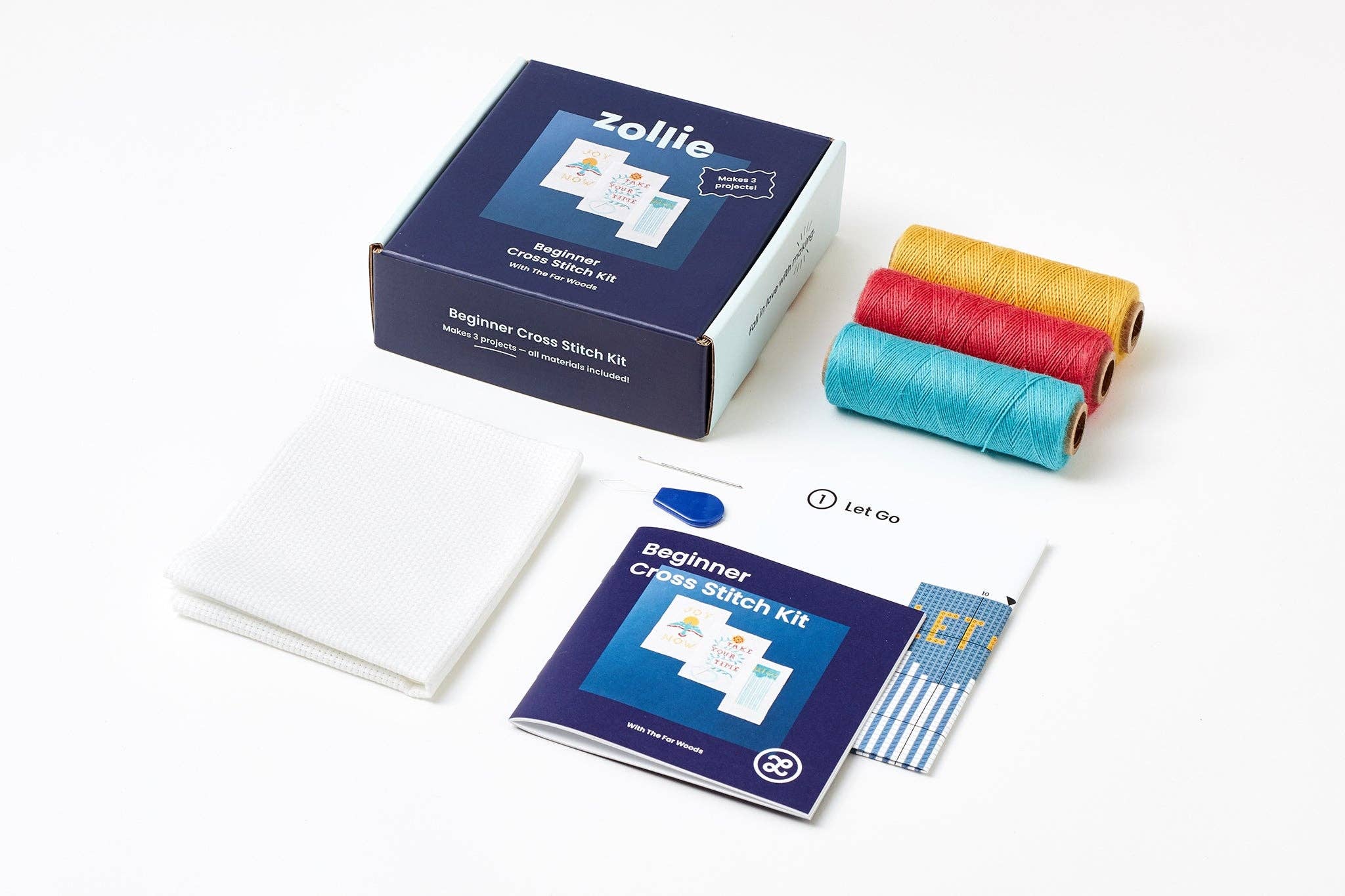 Zollie - Wholesale DIY Craft Kit - Beginner Cross Stitch Kit - 3 Projects4