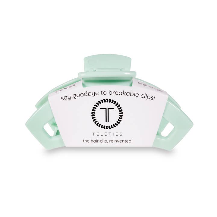 TELETIES - Wholesale Hair Clip - Women's - Open Hair Clip | Med. | Mint to Be1