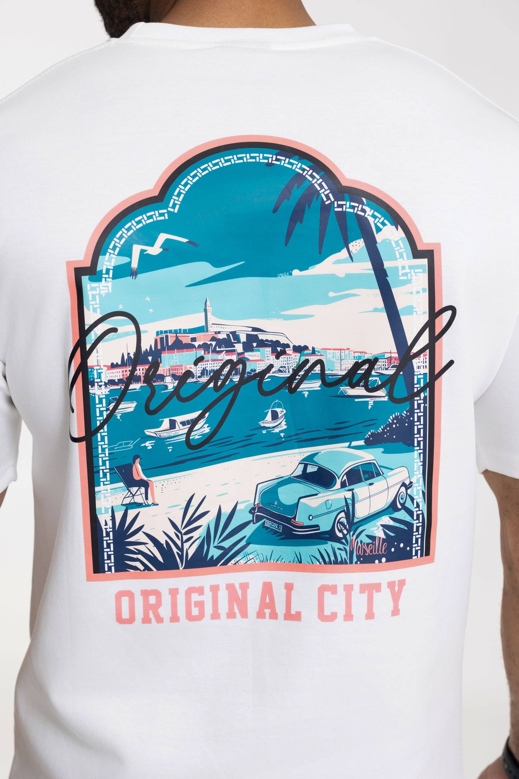 Zayne Paris - Wholesale Screen Printed T-Shirt - Men's - Men's oversized T-shirt with TX1215 pattern1