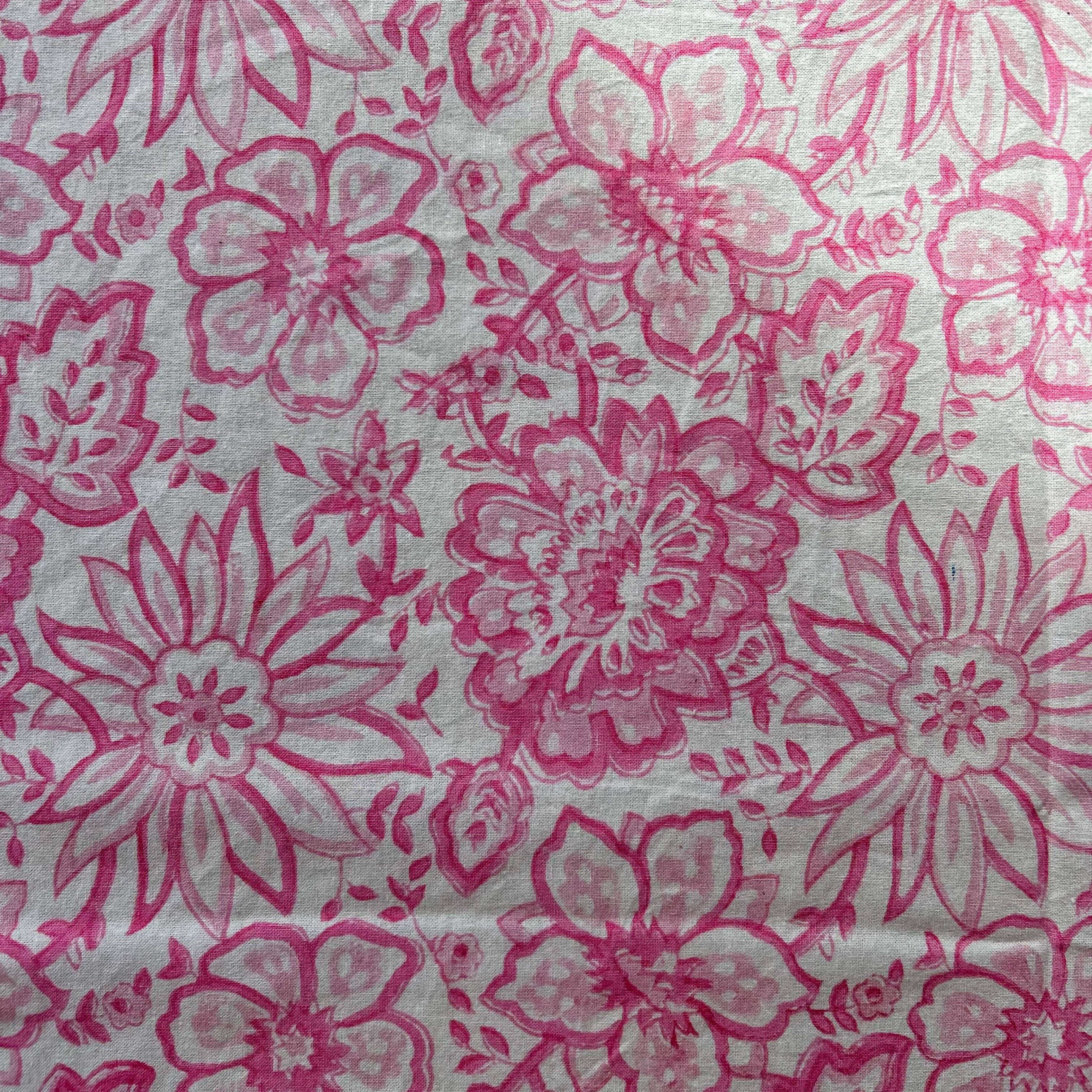 Constance & Denny – wholesale Tablecloth – MEADOW SOFT PINK hand block printed tablecloth1