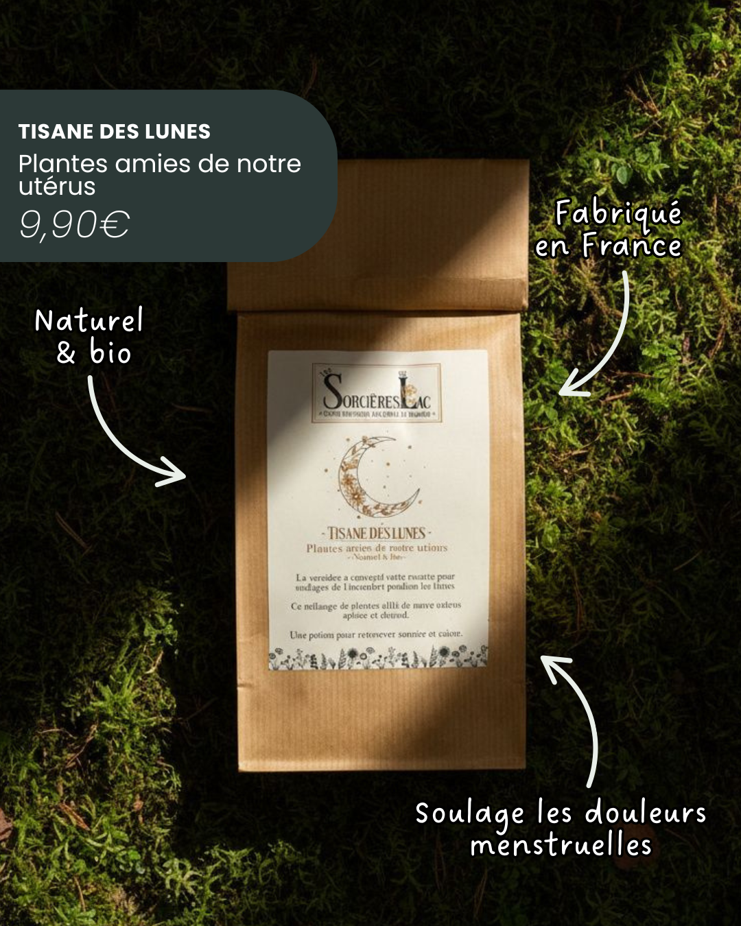 Les sorcières du lac – Chá de saúde/Detox por atacado – Chá Moon - Plantas Amigas do Nosso Útero0