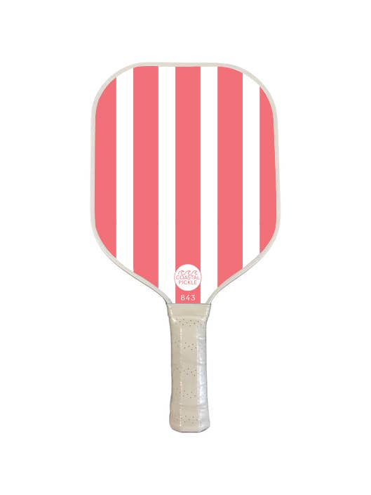 Cabana Stripes Designer Pickleball Paddle for wholesale by Coastal Pickle, LLC