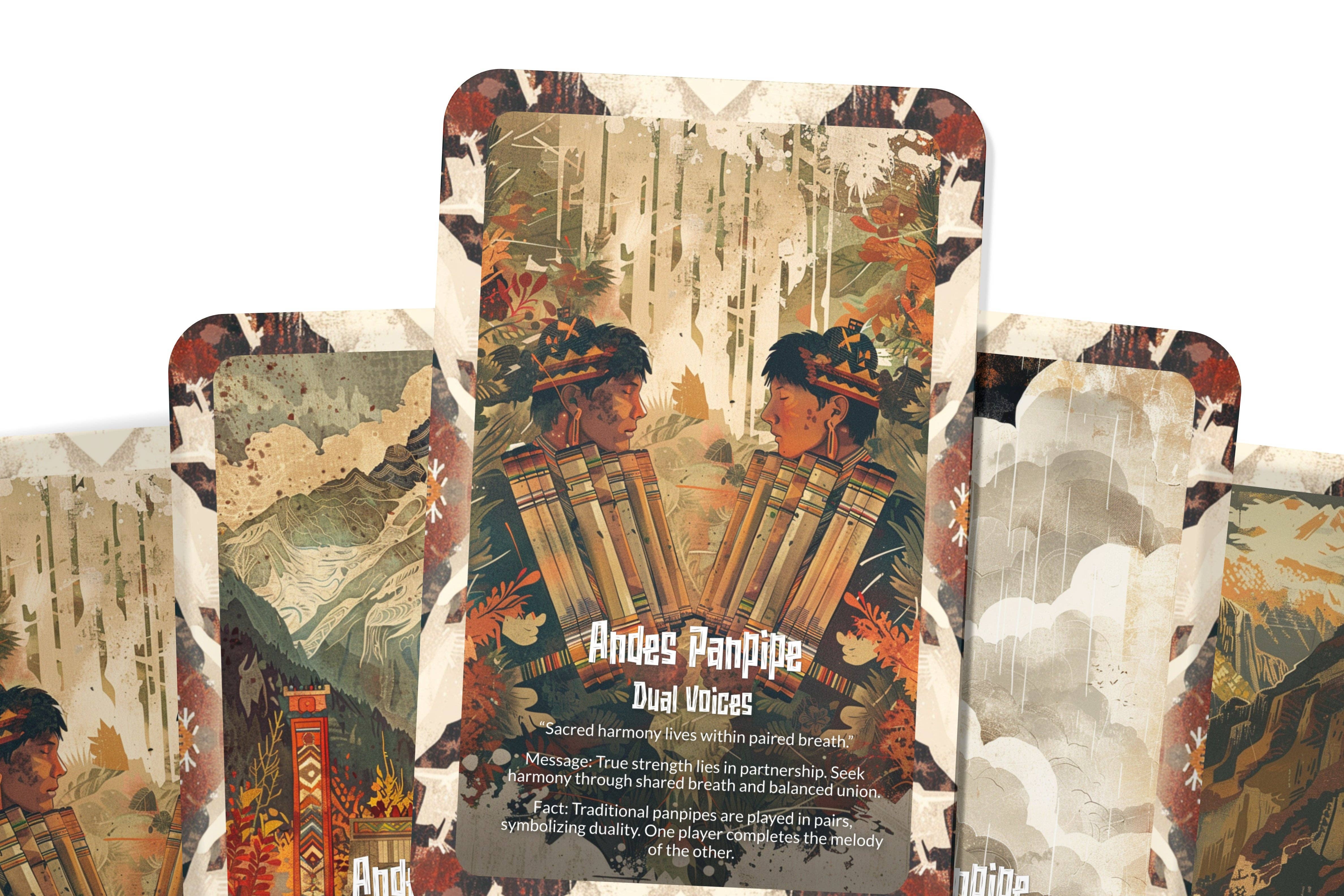 Ibiza Tarot USA – Großhandel Tarot-Karten – Orakel der Anden Panflöten-Bergmelodie-Deck – 22 Karten2