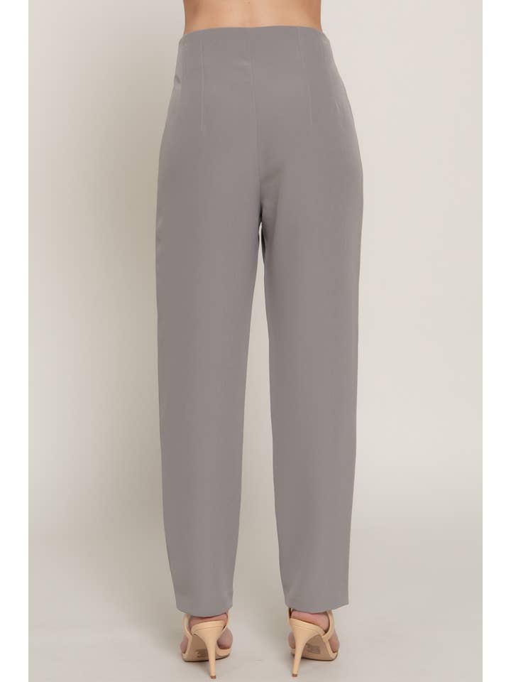 Active Basic | Active USA - Wholesale Pants - Women's - High Waist Pintuck Detail Long Pants6