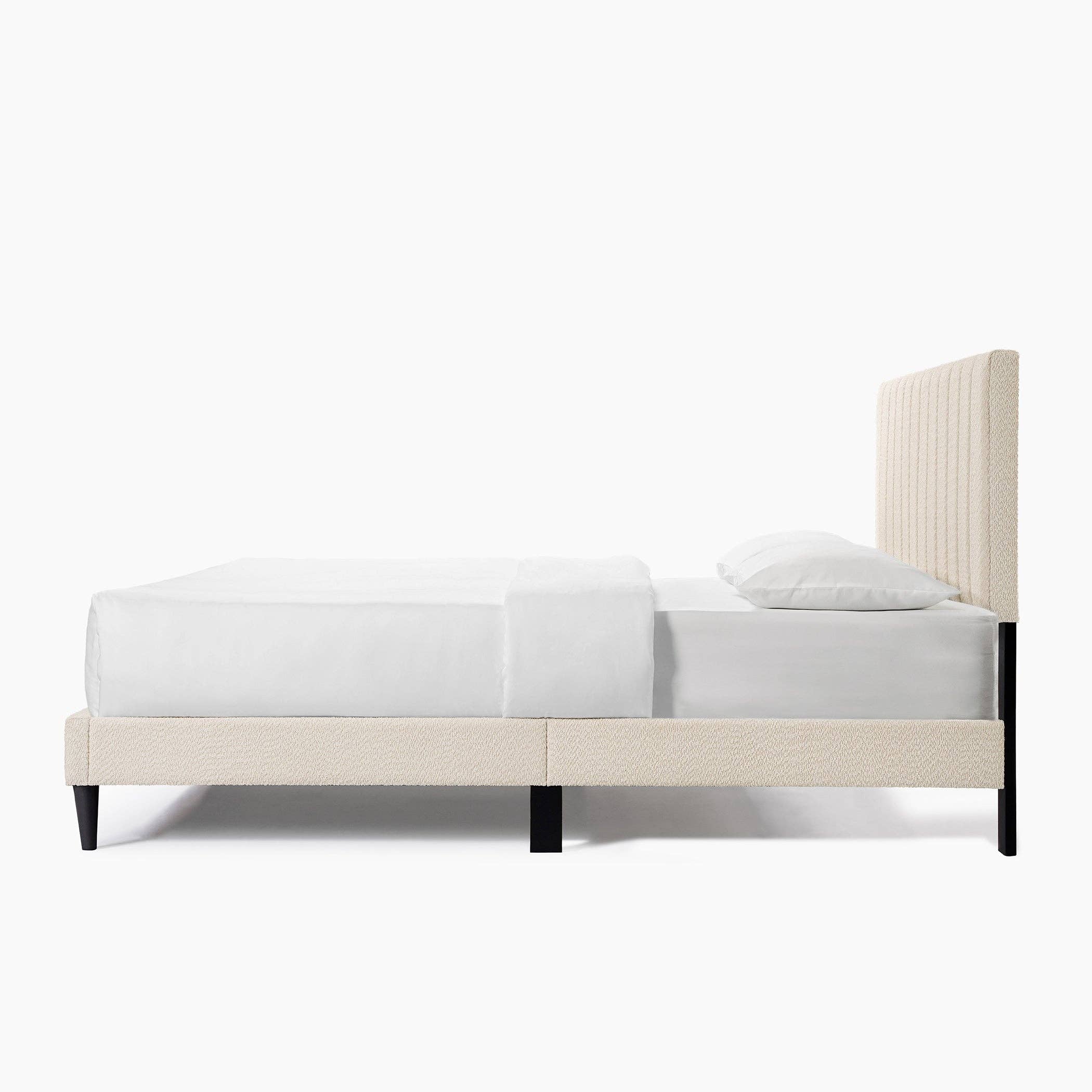 HOMYCASA DESIGN INC - Wholesale Bed - Normsman Dove Tufted Upholstered Platform Bed - Pearl White - Queen2