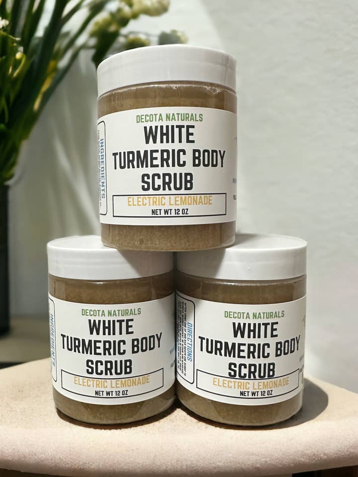 Emulsified White Turmeric Scrub for wholesale by Decota Naturals LLC