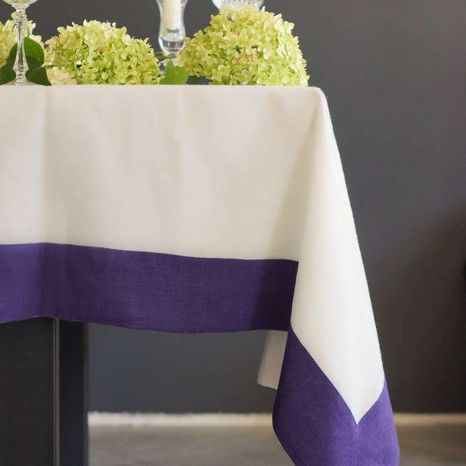 Custom tablecloth with border. Linen tablecloth with edging. and other Purchase Wholesale black round tablecloth. Free Returns & Net 60 Terms on Faire trending on Faire.