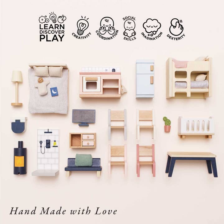 Le Toy Van, Inc. - Wholesale Doll Accessory Kit - Kids - Complete Dolls House Furniture