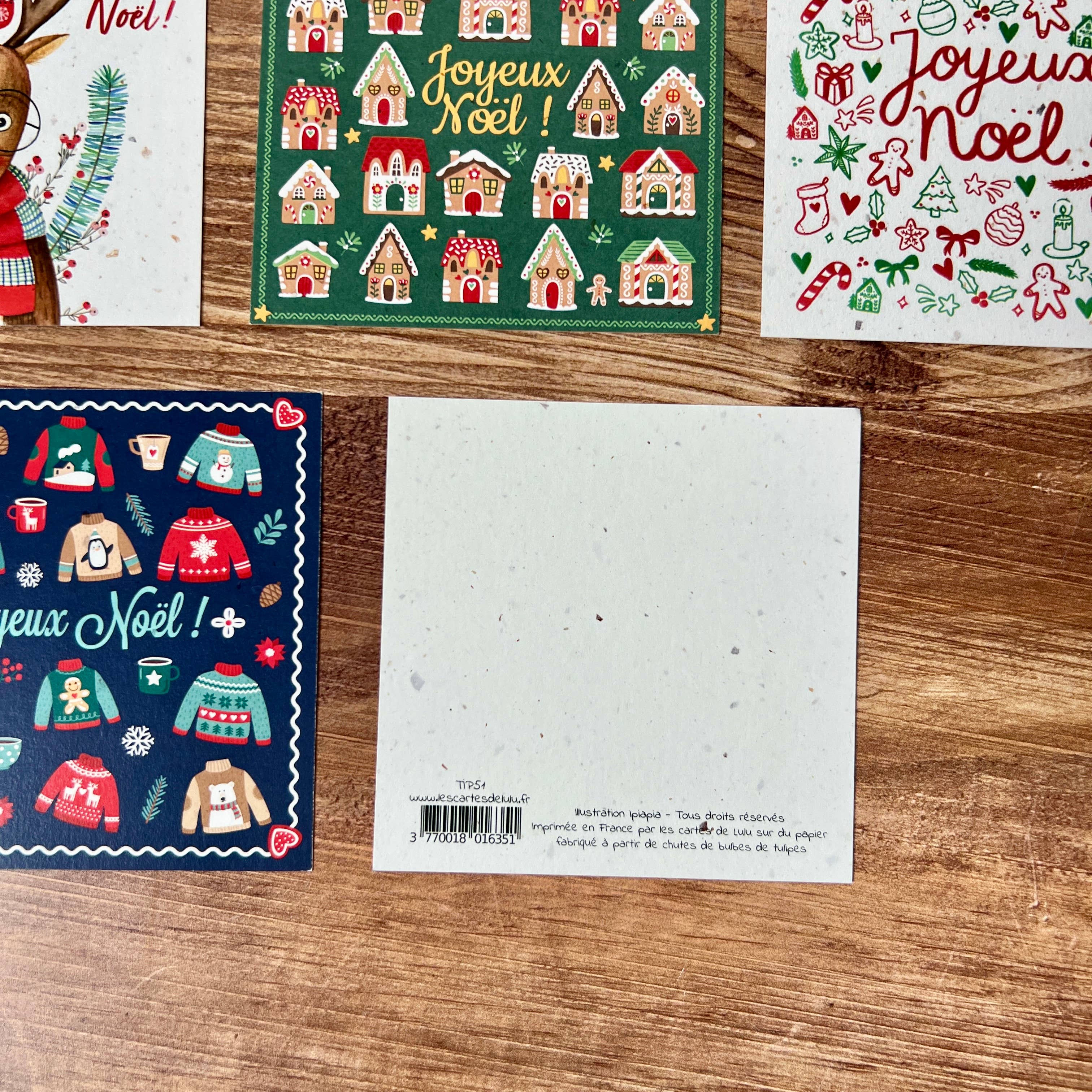 Les cartes de Lulu - Wholesale Kerstkaartje - Duurzame kerstkaarten 9x9 cm6