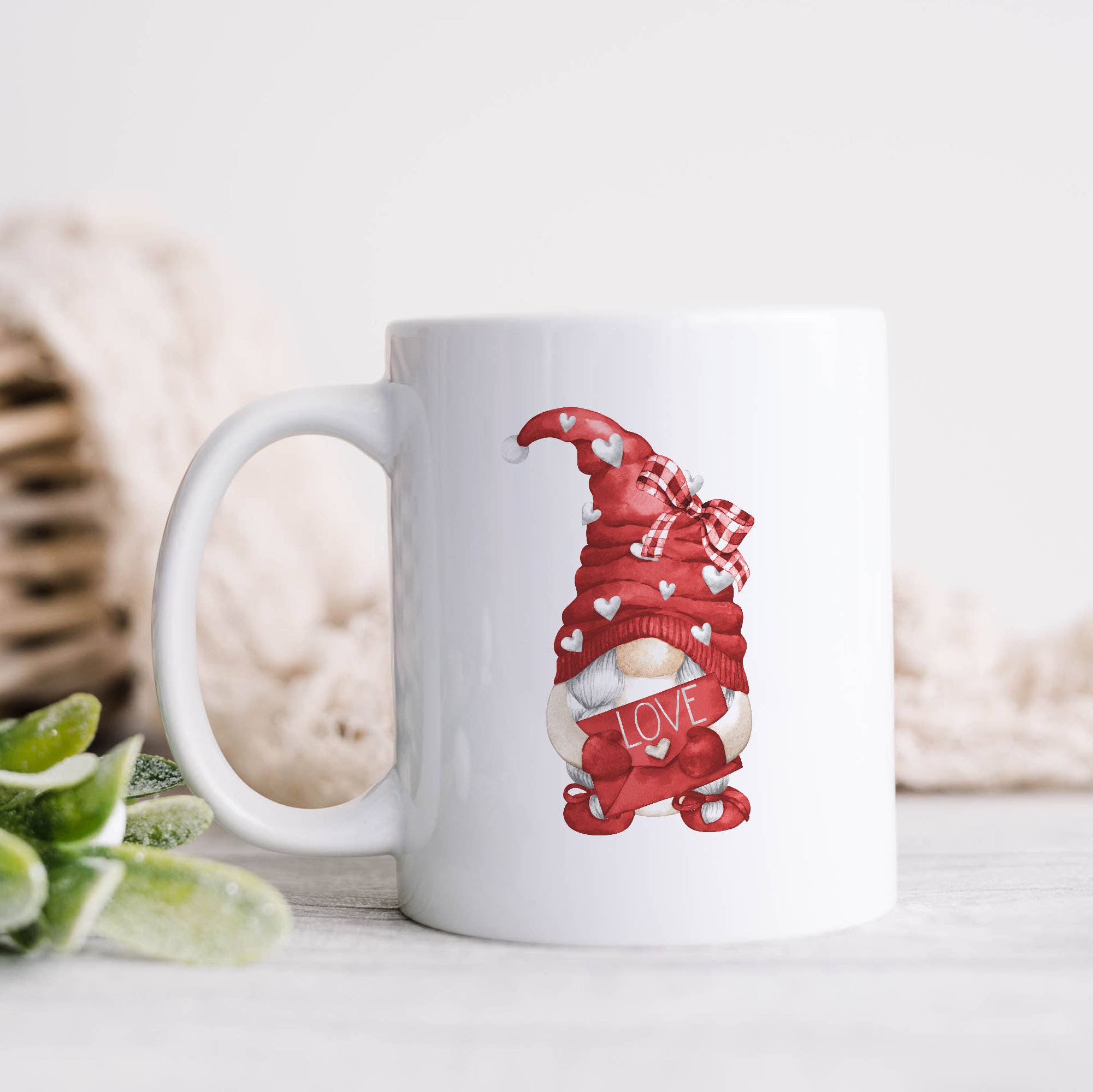 Heart & Willow Prints - Venta al por mayor Taza - Taza de cerámica Gnome Valentine's Day0