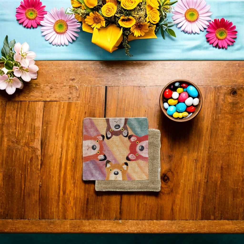 Hogg Outfitters – Großhandel Untersetzer – SUBLIMATION LEINEN-UNTERSETZER-SET (4ER-PACK)1