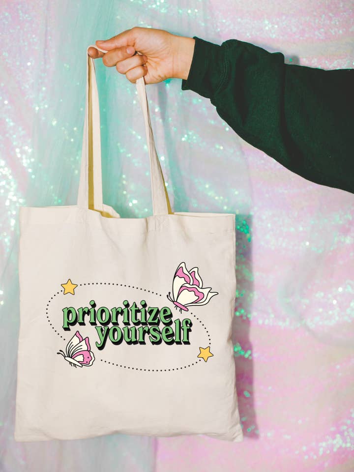 Prioritize Yourself Tote Bag for wholesale by Seven hearts shop