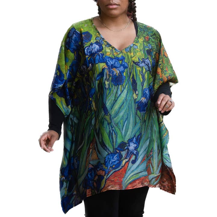 Van Gogh Irises Popover - Alsidig kunsttop for engroshandel hos Breeke