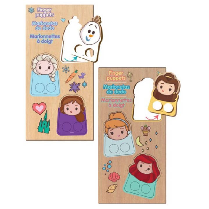 FUN CREATIONS DISNEY FINGER PUPPETS FROZEN & PRINCESS for wholesale by Jam'n Products