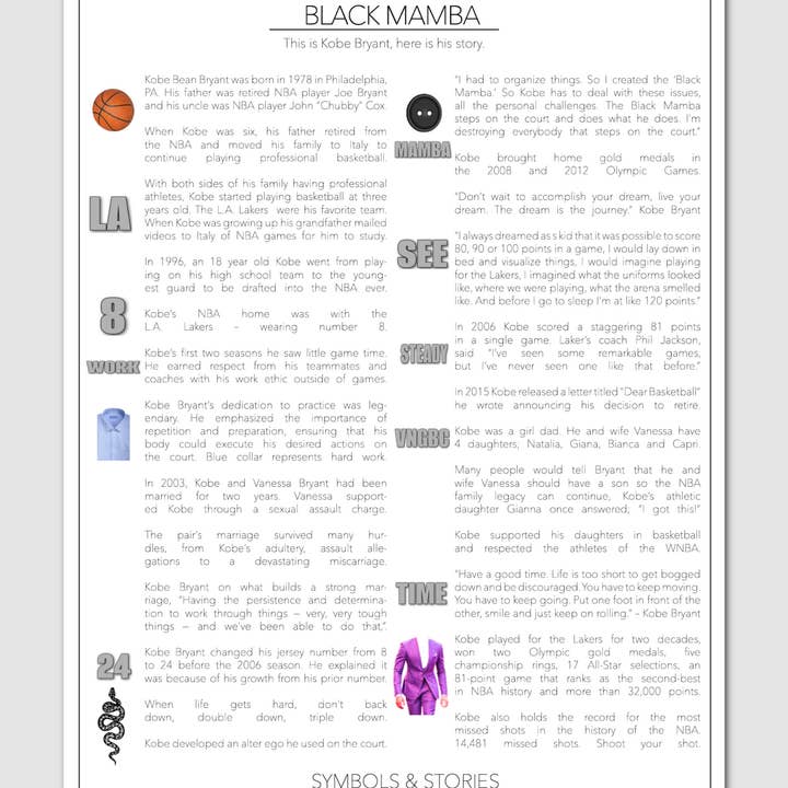 LX Artworks - Wholesale Art Print - Black Mamba (Kobe Bryant) Paper Print1