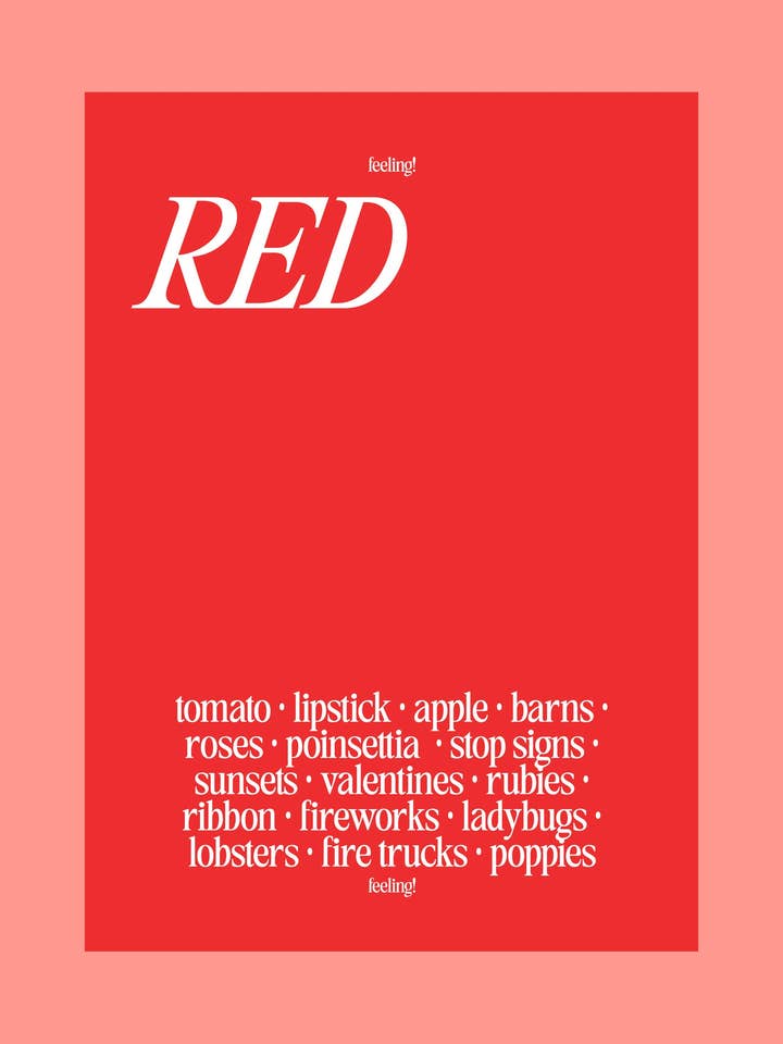 Färg Röd Konsttryck för wholesale av Jenna O. Studio